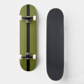 Olijf groene vaste kleur skateboard (Voorkant)