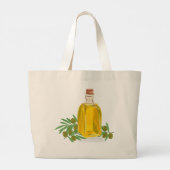 Olijf Grote Tote Bag (Achterkant)