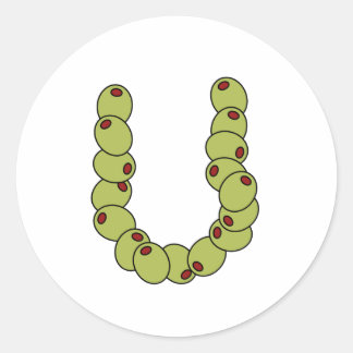 Olijf je "Ik hou van je" Ronde Sticker