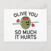 Olijf je zo veel dat het huurt briefkaart (Voorkant)