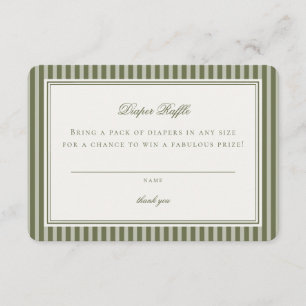 Olijf Martini Tini Little One Streep Luier Raffle Informatiekaartje