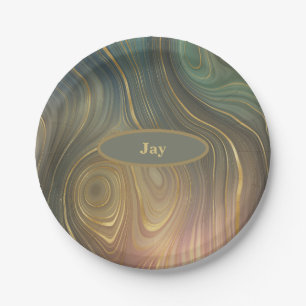 Olijf Mauve en Tan Agate Paper Bord