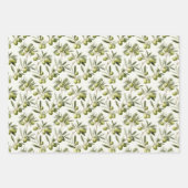 Olijf Plant takken: Natuur geïnspireerd ontwerp Inpakpapier Vel (Voorkant)