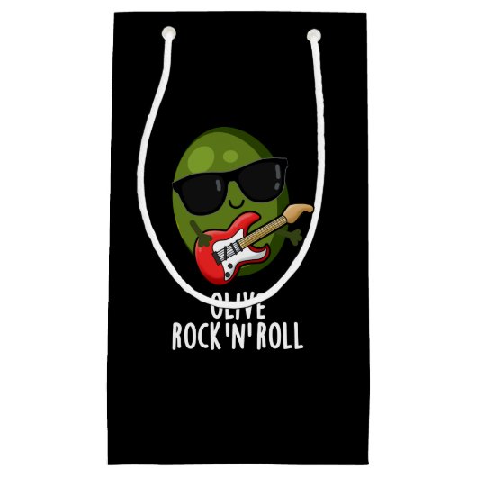 Olijf Rock And Roll Grappige Rocker Olijf Pun Donk Klein Cadeauzakje (Voorkant)
