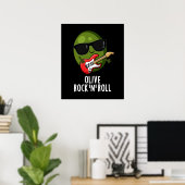 Olijf Rock And Roll Grappige Rocker Olijf Pun Donk Poster (Thuiskantoor)