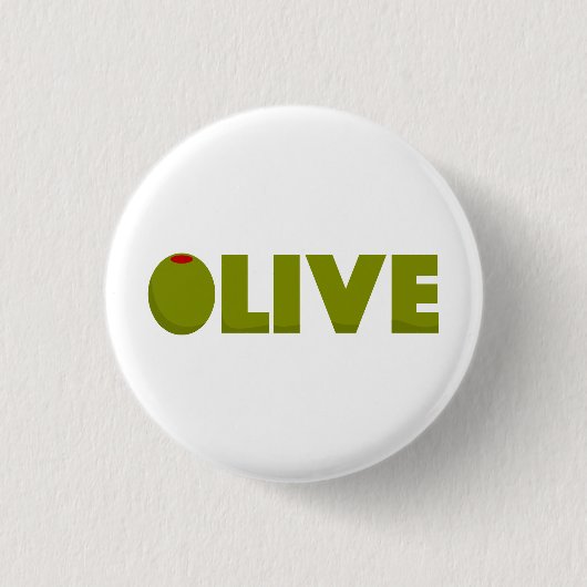 Olijf Ronde Button 3,2 Cm (Voorkant)