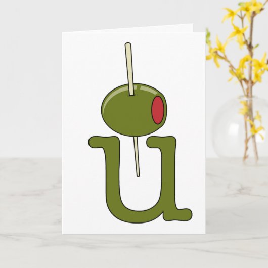 Olijf u - de Liefde van I u Kaart (Gele Bloem)