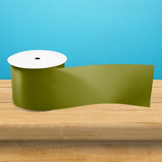 Olijf vaste kleur lint