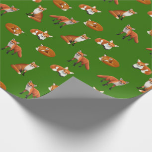 Olijf voor rode vossen cadeaupapier