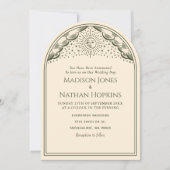  Olijf Zon Maan Tarot Boog Wedding Uitnodigen Kaart (Voorkant)