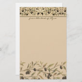 Olijfbijkantoor Briefpapier (Voorkant / Achterkant)