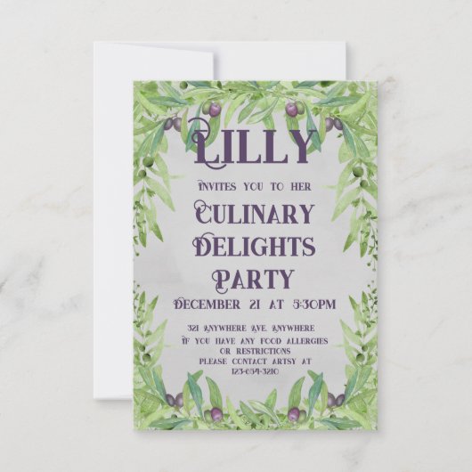 Olijfbijkantoor Kaart (Voorkant)