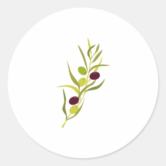 Olijfbijkantoor Ronde Sticker (Voorkant)