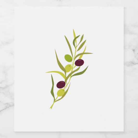 Olijfbijkantoor Wijn Etiket (Enkel label)