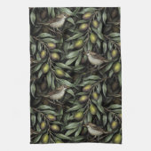 Olijfbijkantoren en Warblers Theedoek (Verticaal)