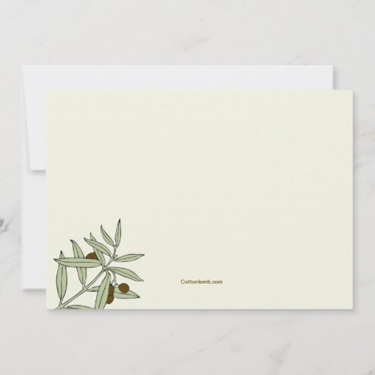 Olijfbijkantoren Uitnodiging (Achterkant)