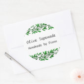 Olijfblad aangepaste recept of zeep label Stickers (Envelop)