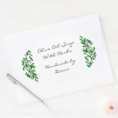 Olijfblad aangepaste recept of zeep label Stickers (Envelop)