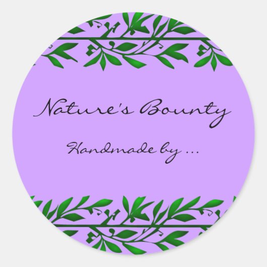 Olijfblad aangepaste recept of zeep label Stickers (Voorkant)