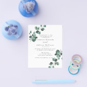 Olijfbladeren, Greenery Wedding Invitation Flyer (Enkel)