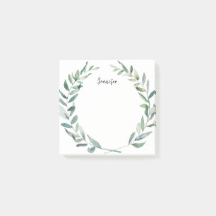 olijfbladeren van de waterverf van de botanische s post-it® notes