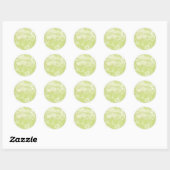 olijfbloemen ronde sticker (Vel)