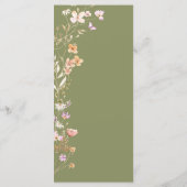 Olijfbloemen Wedding Event Menu Tafel Decor (Achterkant)