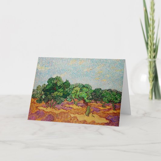 Olijfbomen 1889 door Vincent van Gogh Kaart (Voorkant)