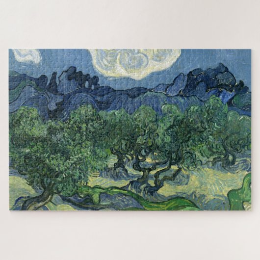 Olijfbomen door schilderkunst van Van Gogh Legpuzzel (Horizontaal)