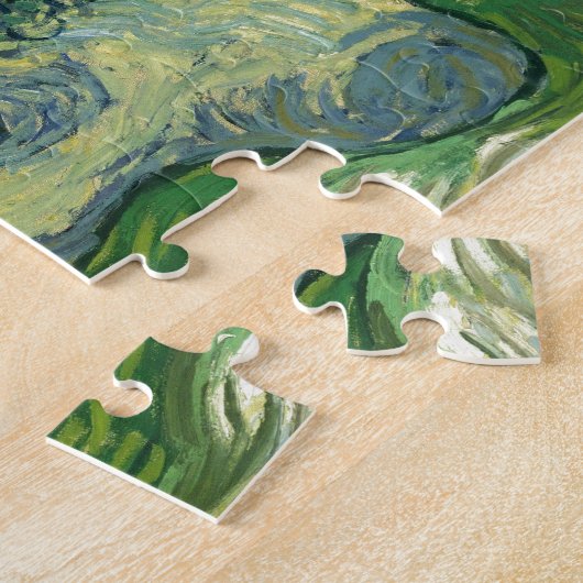 Olijfbomen door schilderkunst van Van Gogh Legpuzzel (Zijkant)