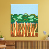 Olijfbomen en blauwe Australische skies Canvas Afdruk (Insitu (Woonkamer))