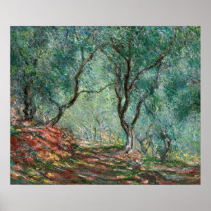 Olijfbomen in de tuinen Moreno (door Monet) Poster