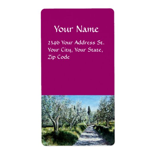 OLIJFBOMEN IN RIMAGGIO ETIKET (Voorkant)