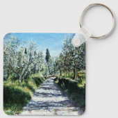 OLIJFBOMEN IN TUSCANY LANDSCAPE SLEUTELHANGER (Achterkant)