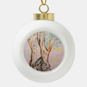 Olijfbomen Keramische Bal Ornament