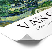 Olijfbomen met de Alpilles op de achtergrond Poster (Hoek)