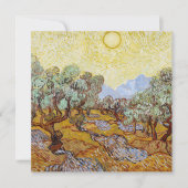 Olijfbomen met gele hemel en zon (Voorkant)