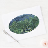 Olijfbomen van Van Gogh Ovale Sticker (Envelop)