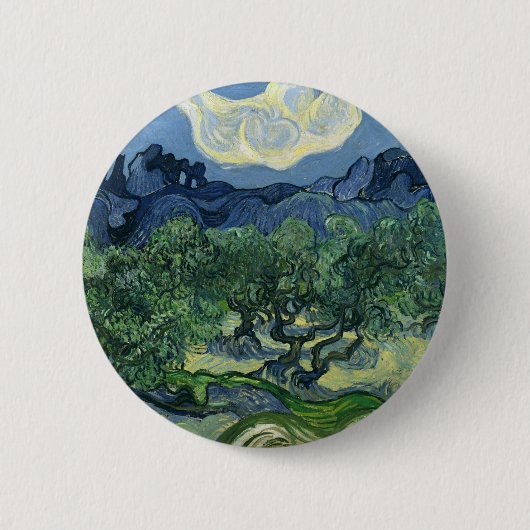 Olijfbomen van Van Gogh Ronde Button 5,7 Cm (Voorkant)