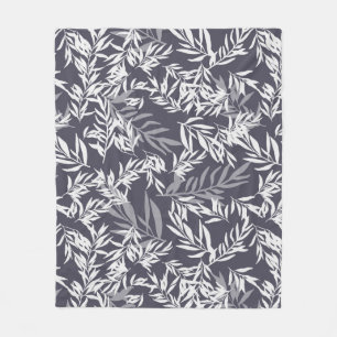 Olijfboom - donkerblauw fleece deken