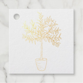 Olijfboom stempel bedankjes labels