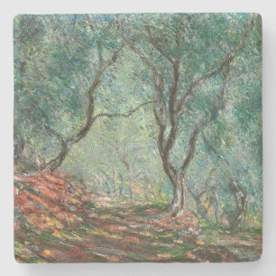 Olijfboomhout in de Moreno-tuinen (door Monet) Stenen Onderzetter