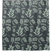 Olijfboompatroon Douchegordijn (Voorkant)