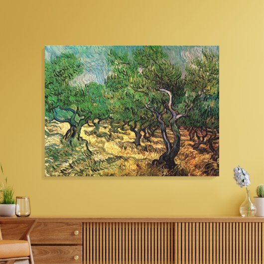 Olijfgaard van Vincent van Gogh Canvas Afdruk (Insitu (Woonkamer))