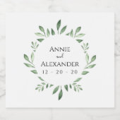 Olijfgroen Botanische Waterverf Bier Etiket (Enkel label)