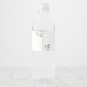 Olijfgroen Botanische Waterverf Waterfles Etiket (Achterkant)