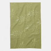 Olijfgroen Casual of Formele Botanisch Theedoek (Verticaal)