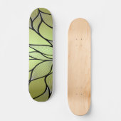 Olijfgroen creatief verlofpatroon skateboard (Voorkant)