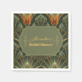 Olijfgroen Elegante   Bruid Servet (Voorkant)