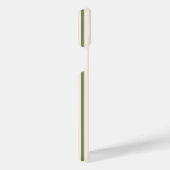 Olijfgroen en beige vijf strepen patroon iPhone hoesje (Rechterkant)